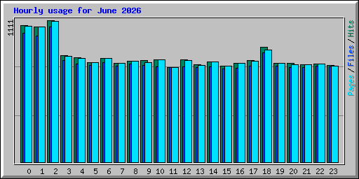 Hourly usage for June 2026