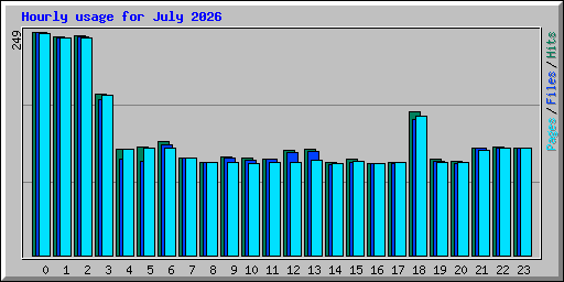 Hourly usage for July 2026